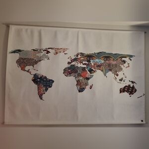 DENY Design World Map Tapestry/Rug Louis Armstrong Told Us So